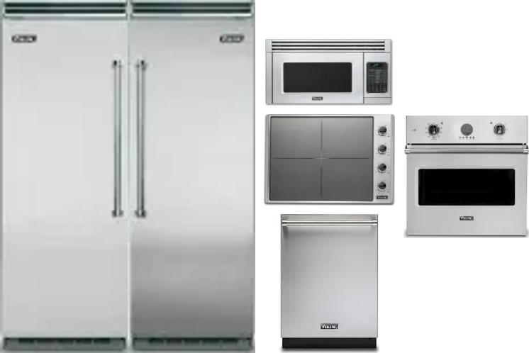 6 Piece Package Includes Refrigerator, Freezer, Cooktop, Wall Oven, Microwave And Dishwasher