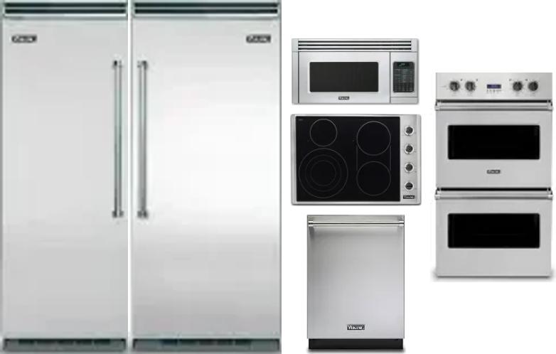 6 Piece Package Includes Refrigerator, Freezer, Cooktop, Wall Oven, Microwave And Dishwasher