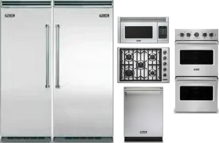 6 Piece Package Includes Refrigerator, Freezer, Cooktop, Wall Oven, Microwave And Dishwasher