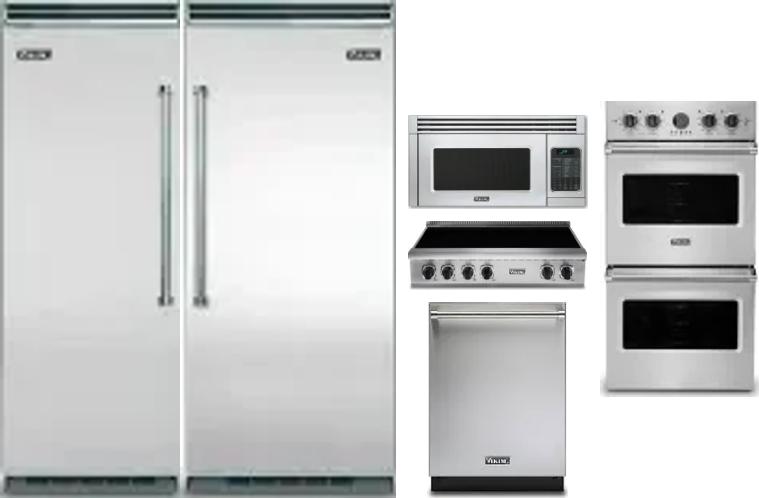 6 Piece Package Includes Refrigerator, Freezer, Cooktop, Wall Oven, Microwave And Dishwasher