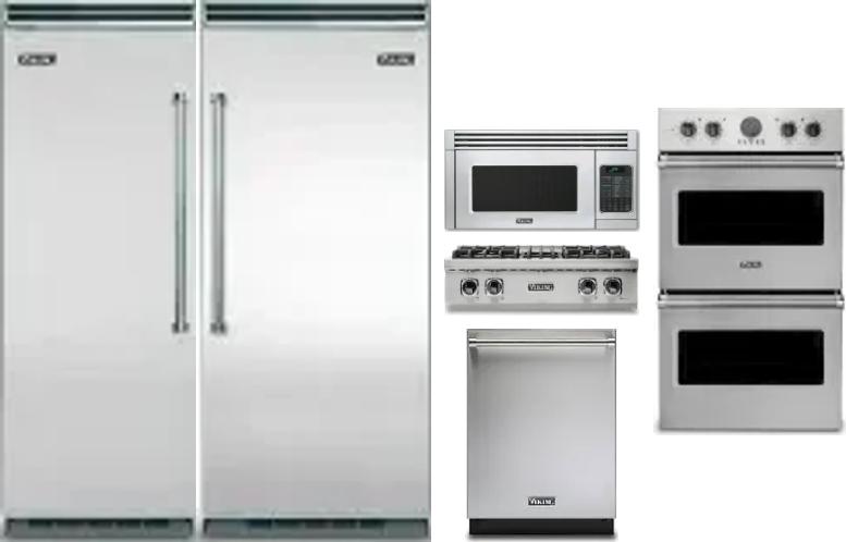 6 Piece Package Includes Refrigerator, Freezer, Cooktop, Wall Oven, Microwave And Dishwasher