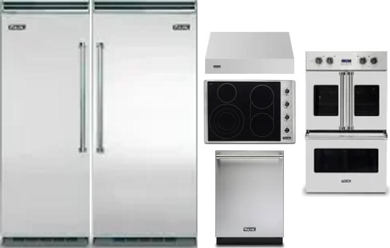 6 Piece Package Includes Refrigerator, Freezer, Cooktop, Wall Oven, Hood And Dishwasher