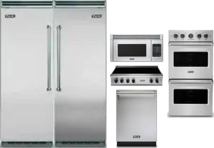 6 Piece Package Includes Refrigerator, Freezer, Cooktop, Wall Oven, Microwave And Dishwasher