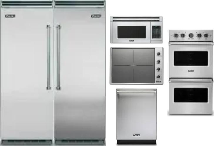 6 Piece Package Includes Refrigerator, Freezer, Cooktop, Wall Oven, Microwave And Dishwasher