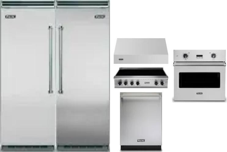 6 Piece Package Includes Refrigerator, Freezer, Cooktop, Wall Oven, Hood And Dishwasher