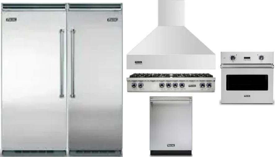 6 Piece Package Includes Refrigerator, Freezer, Cooktop, Wall Oven, Hood And Dishwasher