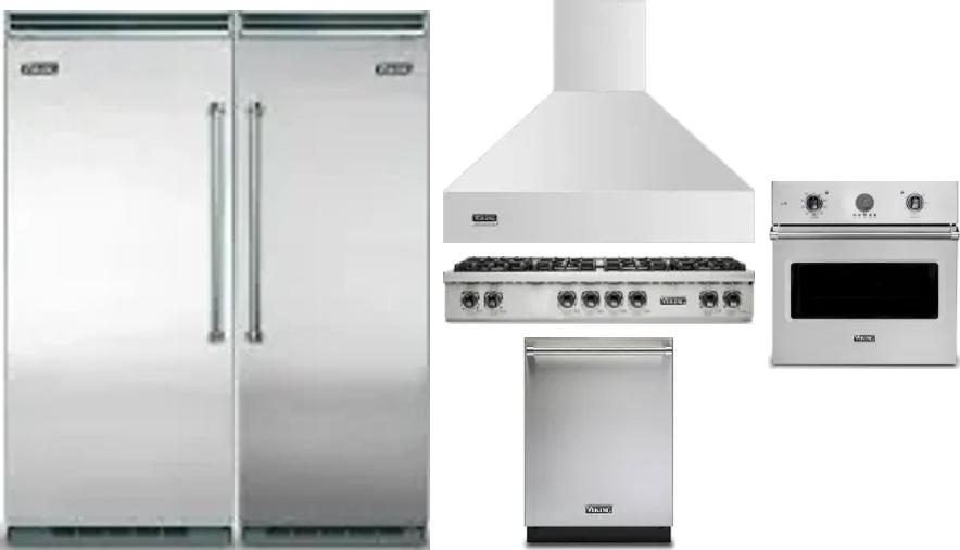 6 Piece Package Includes Refrigerator, Freezer, Cooktop, Wall Oven, Hood And Dishwasher