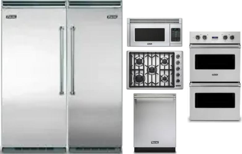 6 Piece Package Includes Refrigerator, Freezer, Cooktop, Wall Oven, Microwave And Dishwasher