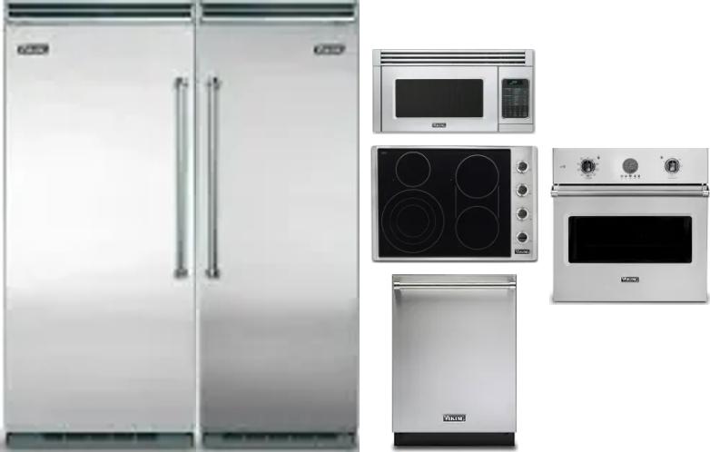 6 Piece Package Includes Refrigerator, Freezer, Cooktop, Wall Oven, Microwave And Dishwasher