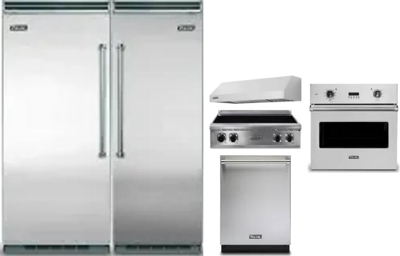 6 Piece Package Includes Refrigerator, Freezer, Cooktop, Wall Oven, Hood And Dishwasher