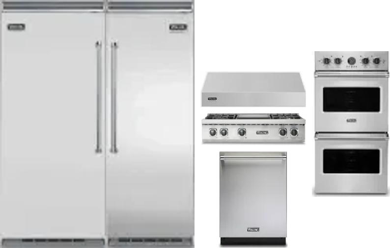 6 Piece Package Includes Refrigerator, Freezer, Cooktop, Wall Oven, Hood And Dishwasher