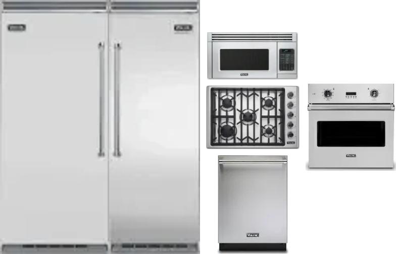 6 Piece Package Includes Refrigerator, Freezer, Cooktop, Wall Oven, Microwave And Dishwasher