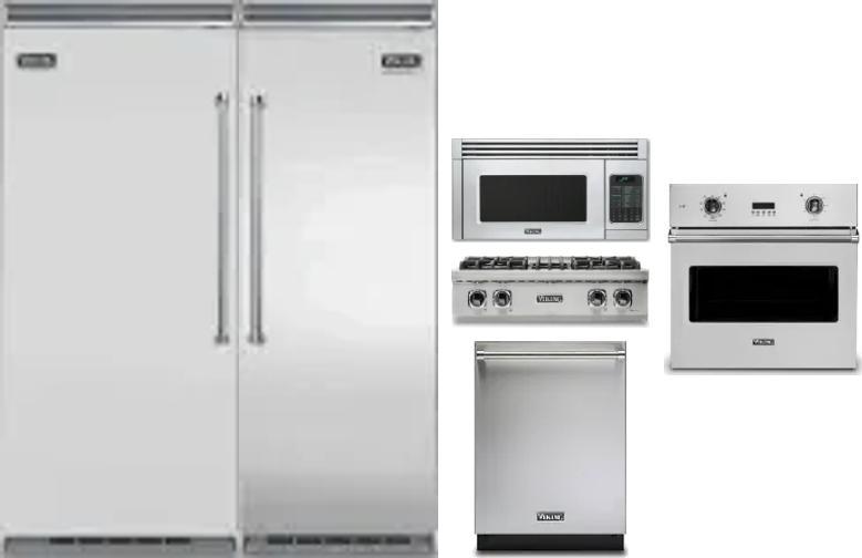 6 Piece Package Includes Refrigerator, Freezer, Cooktop, Wall Oven, Microwave And Dishwasher