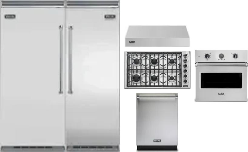 6 Piece Package Includes Refrigerator, Freezer, Cooktop, Wall Oven, Hood And Dishwasher