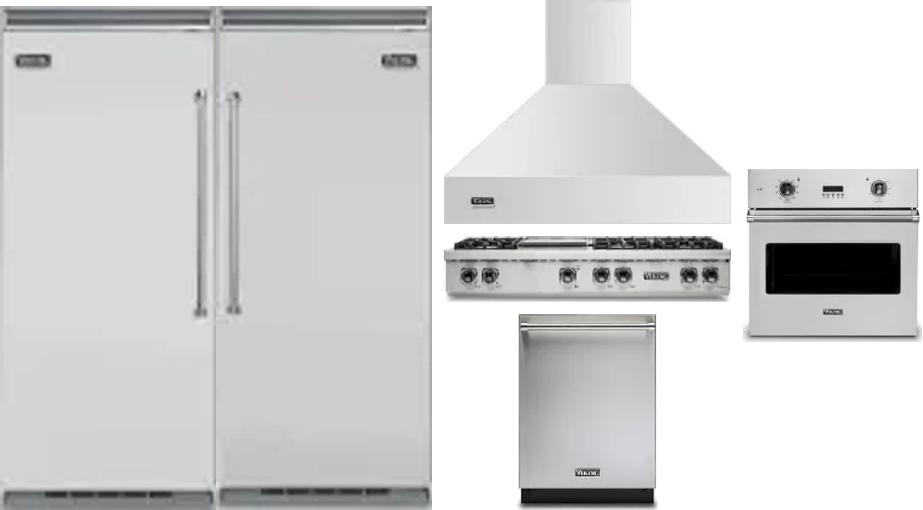 6 Piece Package Includes Refrigerator, Freezer, Cooktop, Wall Oven, Hood And Dishwasher