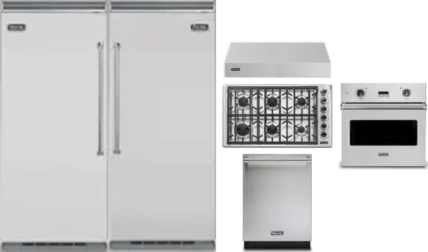 6 Piece Package Includes Refrigerator, Freezer, Cooktop, Wall Oven, Hood And Dishwasher