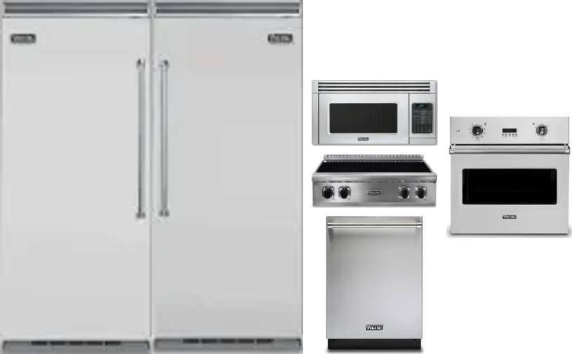 6 Piece Package Includes Refrigerator, Freezer, Cooktop, Wall Oven, Microwave And Dishwasher
