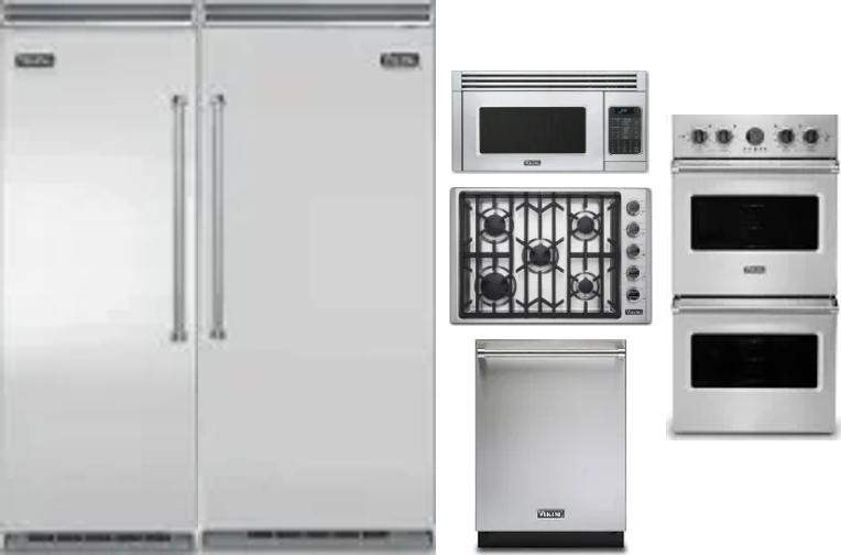 6 Piece Package Includes Refrigerator, Freezer, Cooktop, Wall Oven, Microwave And Dishwasher
