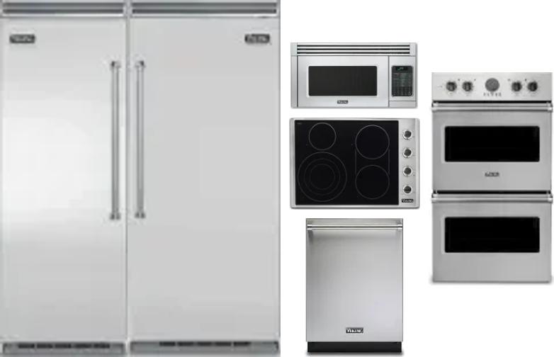 6 Piece Package Includes Refrigerator, Freezer, Cooktop, Wall Oven, Microwave And Dishwasher