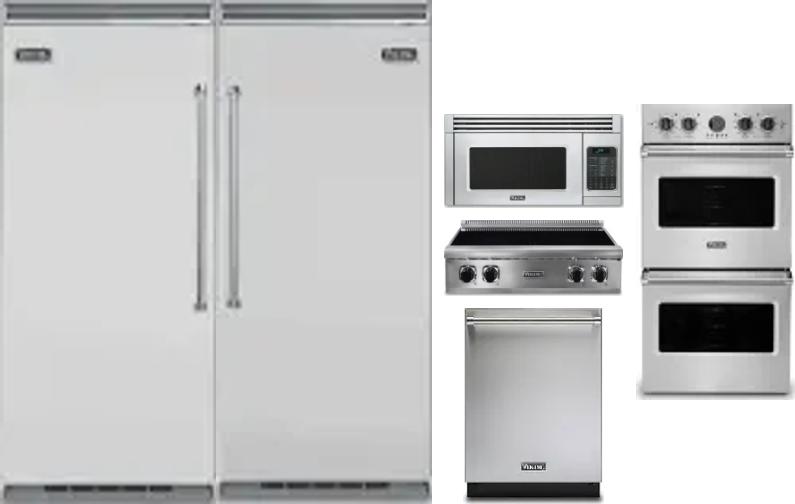 6 Piece Package Includes Refrigerator, Freezer, Cooktop, Wall Oven, Microwave And Dishwasher