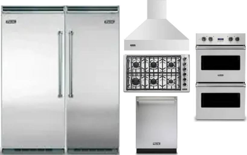6 Piece Package Includes Refrigerator, Freezer, Cooktop, Wall Oven, Hood And Dishwasher