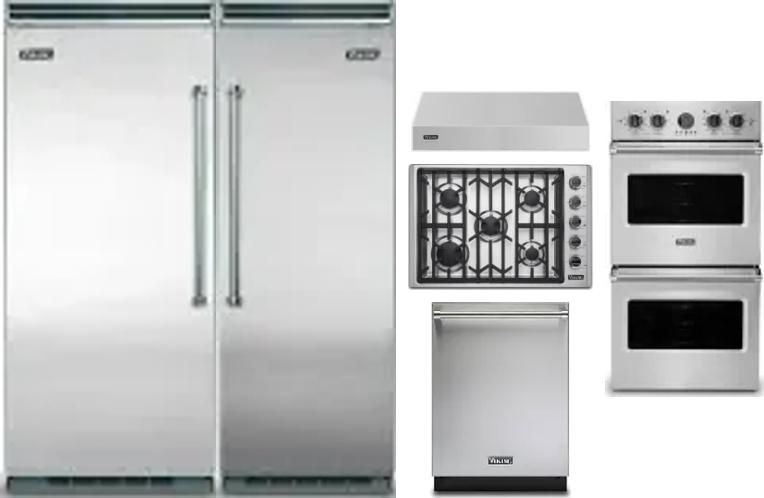 6 Piece Package Includes Refrigerator, Freezer, Cooktop, Wall Oven, Hood And Dishwasher