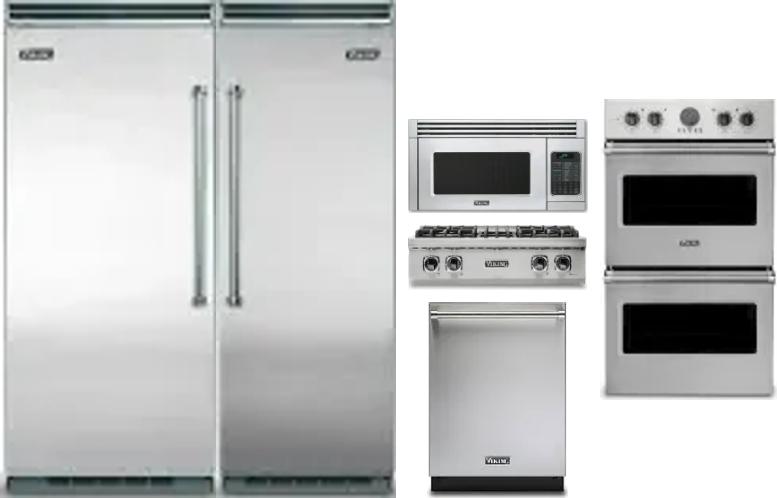 6 Piece Package Includes Refrigerator, Freezer, Cooktop, Wall Oven, Microwave And Dishwasher