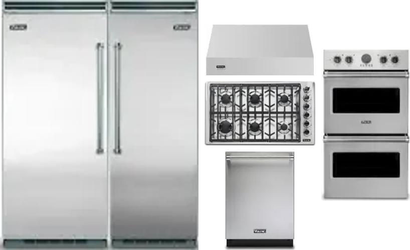 6 Piece Package Includes Refrigerator, Freezer, Cooktop, Wall Oven, Hood And Dishwasher