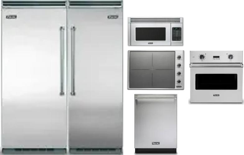 6 Piece Package Includes Refrigerator, Freezer, Cooktop, Wall Oven, Microwave And Dishwasher