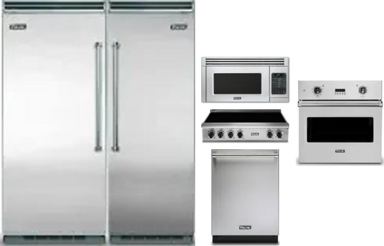 6 Piece Package Includes Refrigerator, Freezer, Cooktop, Wall Oven, Microwave And Dishwasher