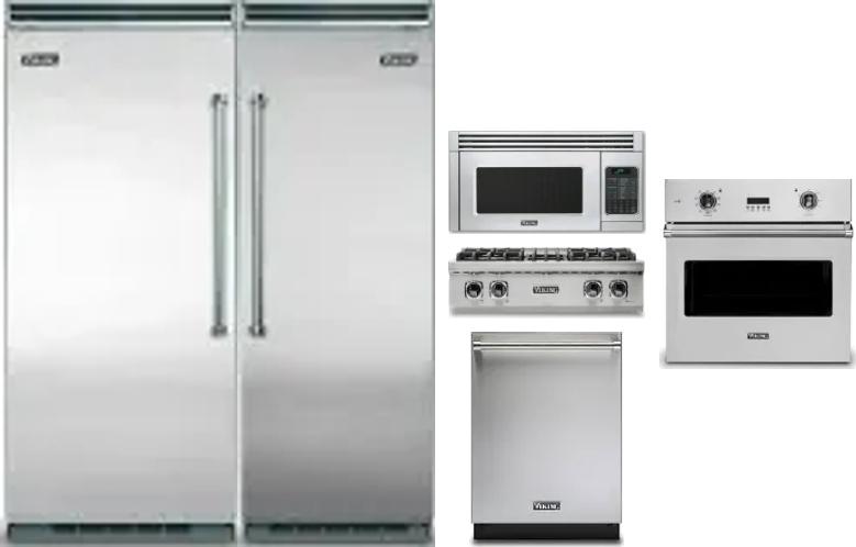 6 Piece Package Includes Refrigerator, Freezer, Cooktop, Wall Oven, Microwave And Dishwasher