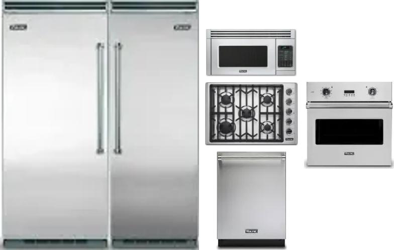 6 Piece Package Includes Refrigerator, Freezer, Cooktop, Wall Oven, Microwave And Dishwasher