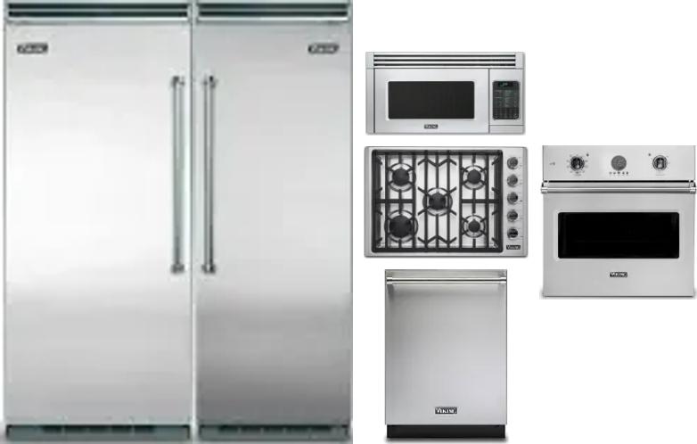 6 Piece Package Includes Refrigerator, Freezer, Cooktop, Wall Oven, Microwave And Dishwasher