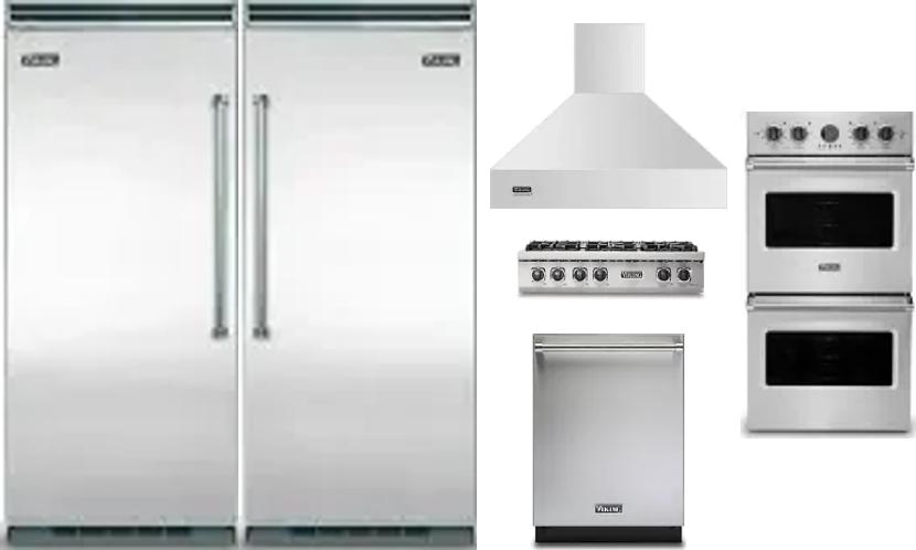 6 Piece Package Includes Refrigerator, Freezer, Cooktop, Wall Oven, Hood And Dishwasher