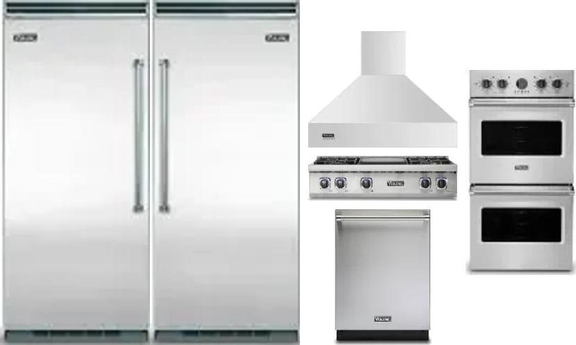 6 Piece Package Includes Refrigerator, Freezer, Cooktop, Wall Oven, Hood And Dishwasher