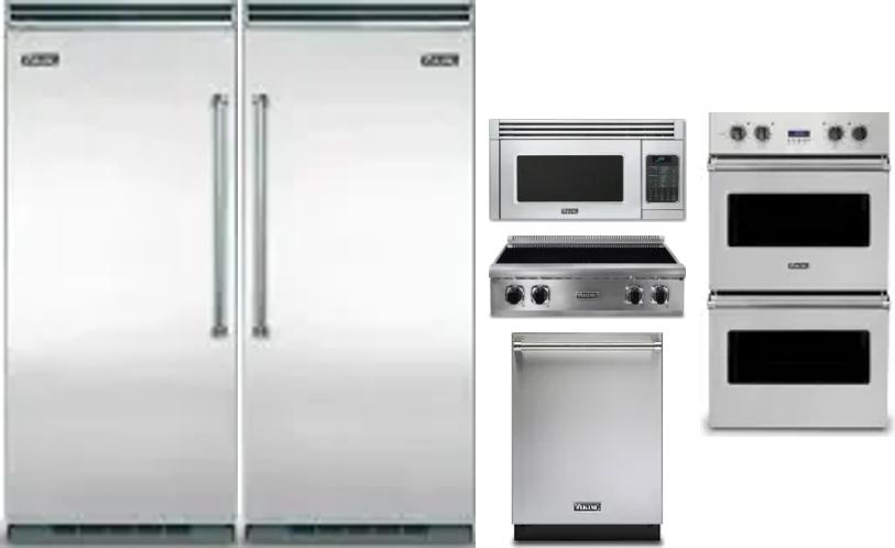 6 Piece Package Includes Refrigerator, Freezer, Cooktop, Wall Oven, Microwave And Dishwasher