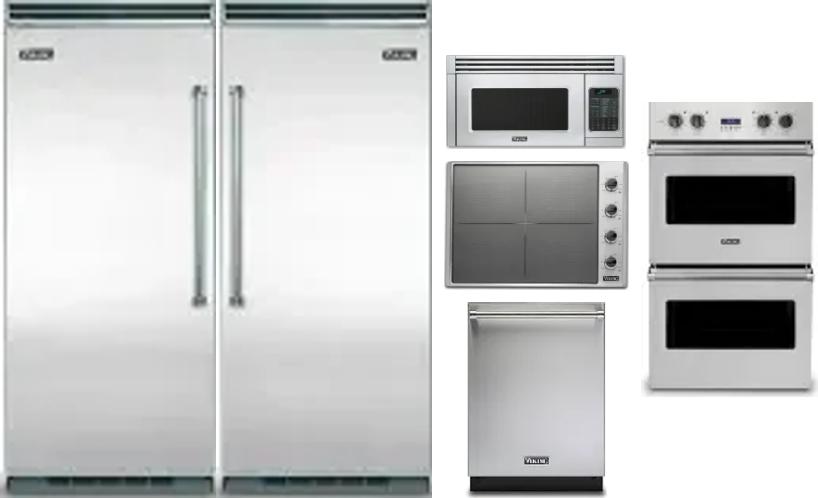 6 Piece Package Includes Refrigerator, Freezer, Cooktop, Wall Oven, Microwave And Dishwasher