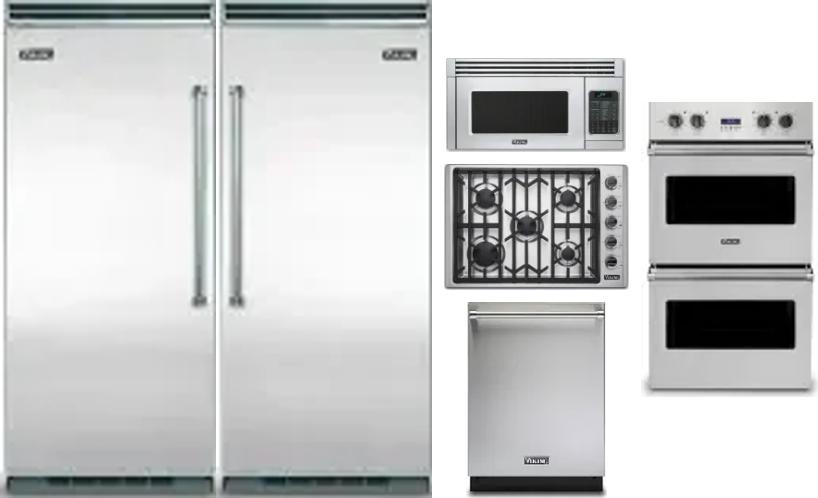 6 Piece Package Includes Refrigerator, Freezer, Cooktop, Wall Oven, Microwave And Dishwasher