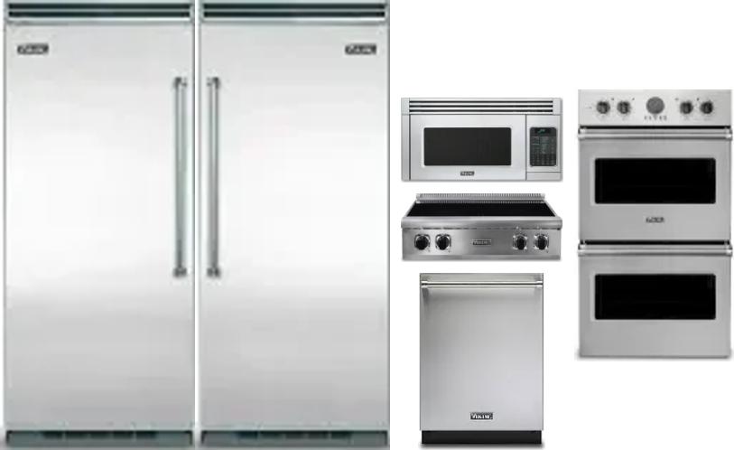 6 Piece Package Includes Refrigerator, Freezer, Cooktop, Wall Oven, Microwave And Dishwasher