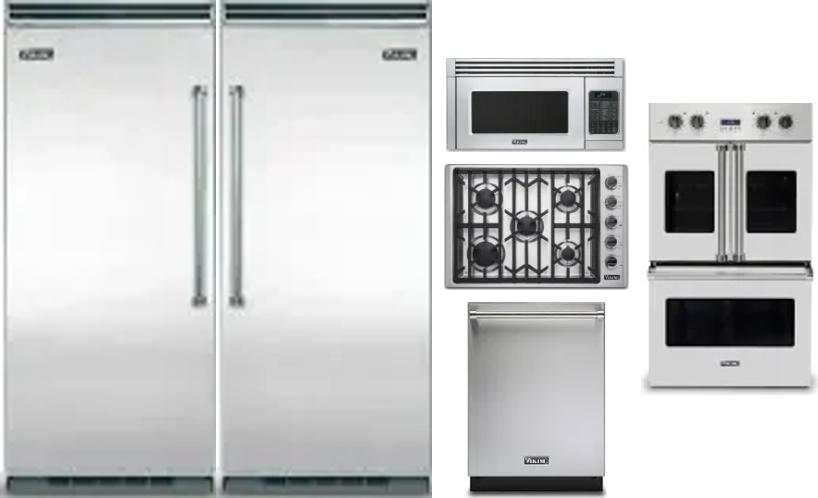 6 Piece Package Includes Refrigerator, Freezer, Cooktop, Wall Oven, Microwave And Dishwasher