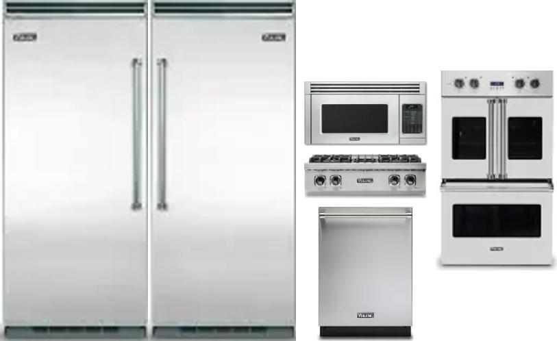 6 Piece Package Includes Refrigerator, Freezer, Cooktop, Wall Oven, Microwave And Dishwasher