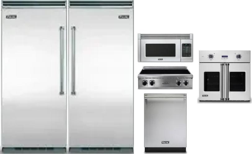 6 Piece Package Includes Refrigerator, Freezer, Cooktop, Wall Oven, Microwave And Dishwasher