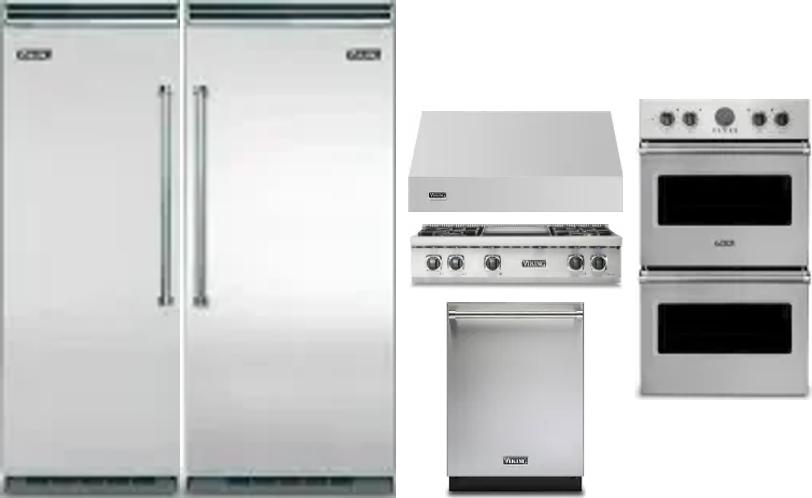 6 Piece Package Includes Refrigerator, Freezer, Cooktop, Wall Oven, Hood And Dishwasher
