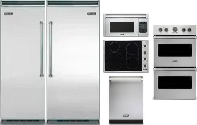 6 Piece Package Includes Refrigerator, Freezer, Cooktop, Wall Oven, Microwave And Dishwasher