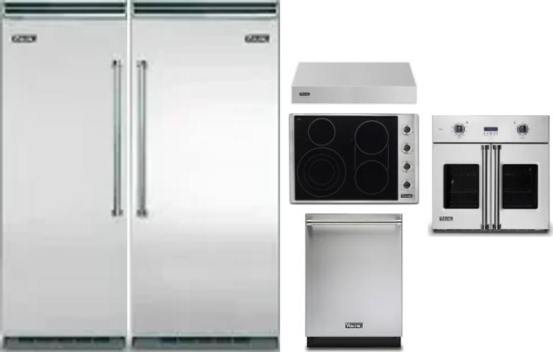 6 Piece Package Includes Refrigerator, Freezer, Cooktop, Wall Oven, Hood And Dishwasher