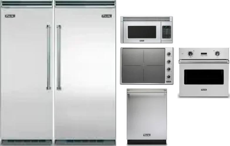 6 Piece Package Includes Refrigerator, Freezer, Cooktop, Wall Oven, Microwave And Dishwasher