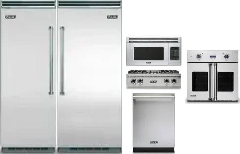 6 Piece Package Includes Refrigerator, Freezer, Cooktop, Wall Oven, Microwave And Dishwasher