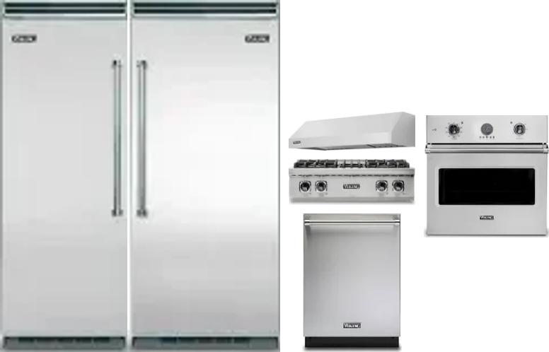 6 Piece Package Includes Refrigerator, Freezer, Cooktop, Wall Oven, Hood And Dishwasher