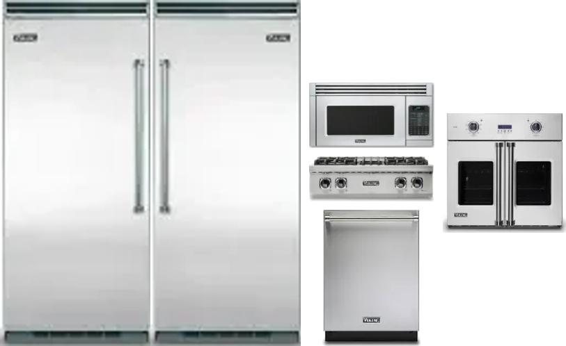 6 Piece Package Includes Refrigerator, Freezer, Cooktop, Wall Oven, Microwave And Dishwasher