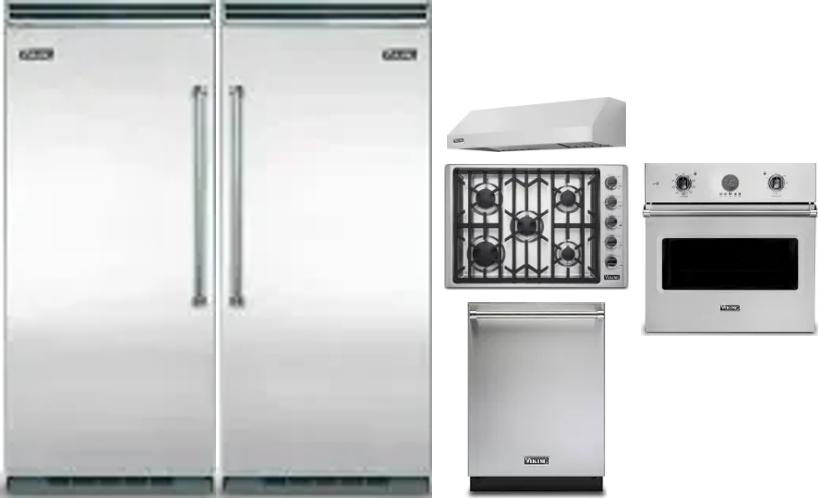 6 Piece Package Includes Refrigerator, Freezer, Cooktop, Wall Oven, Hood And Dishwasher